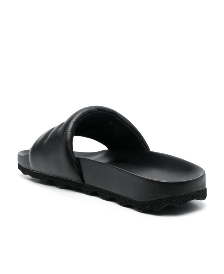 Off-white Bookish Sponge Logo-embroidered Slides In Black