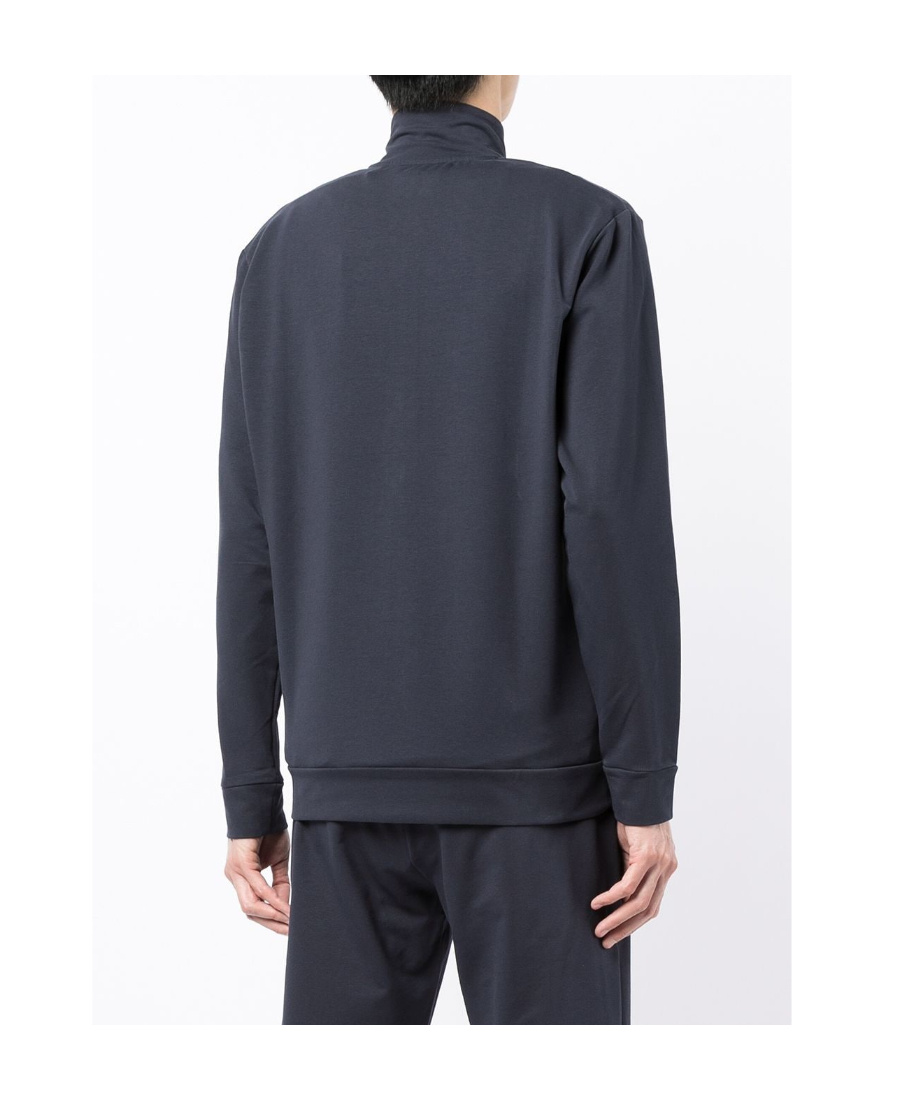Paul & Shark Logo-print Zip Sweatshirt In Black