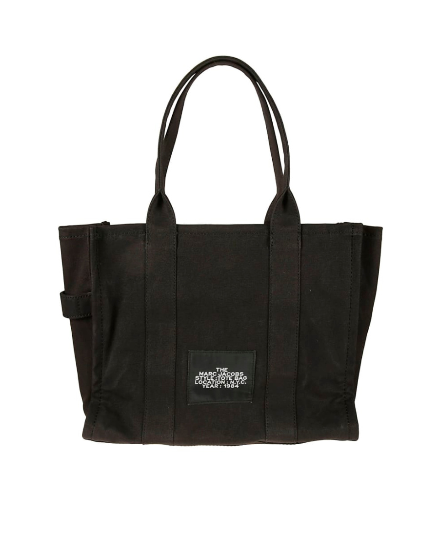Marc Jacobs Shopper The Large Black Canvas Tote In Black