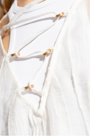Cult Gaia Shemariah Wave-pattern Cover-up Dress In White