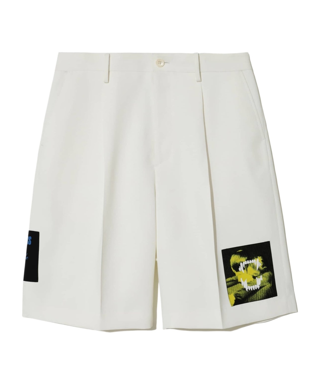 Undercover White Appliqué Shorts In White
