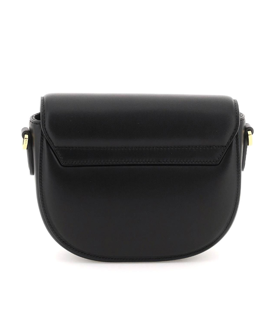 Mcm Travia Logo Plaque Mini Shoulder Bag In Black