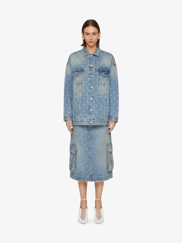 Givenchy Cotton Skirt In Gray