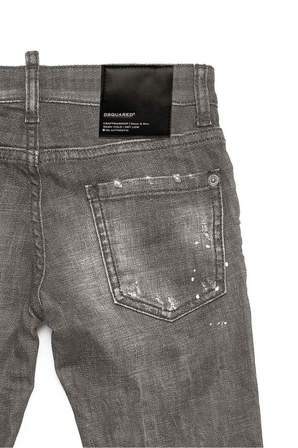 Dsquared2 Wear Details Denim Trousers In Gray