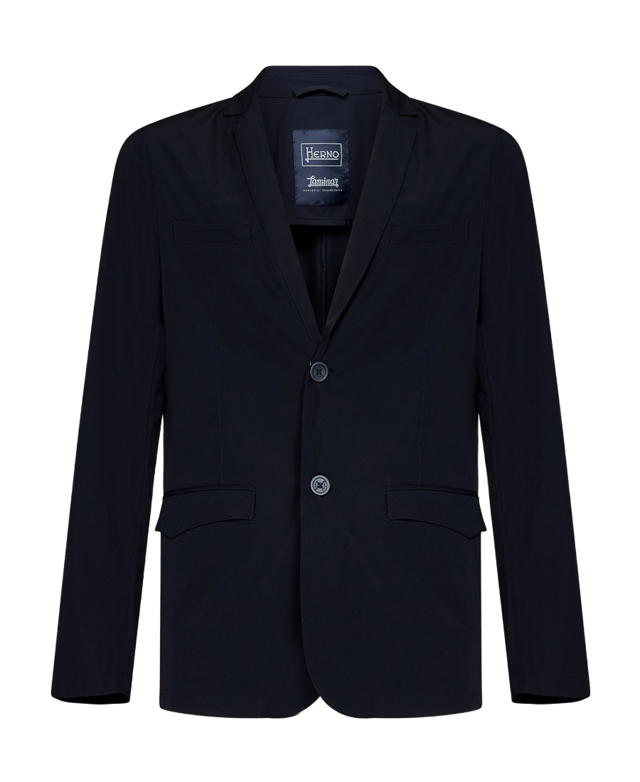 Herno Single-breasted Blazer Jacket In Black