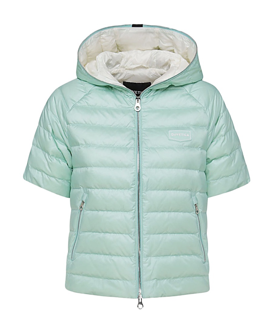 Duvetica Vernia Short-sleeved Puffer Jacket In Green