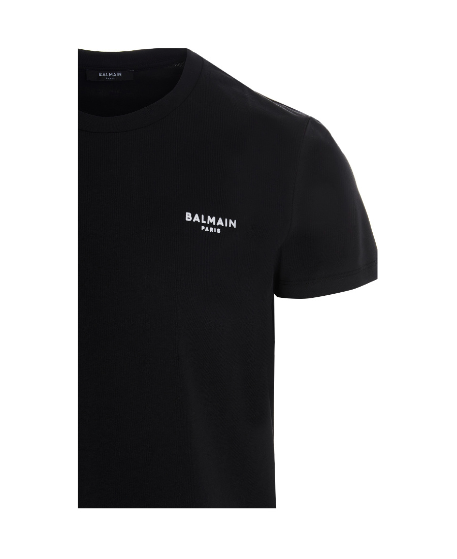 Balmain Black Cotton T-shirt