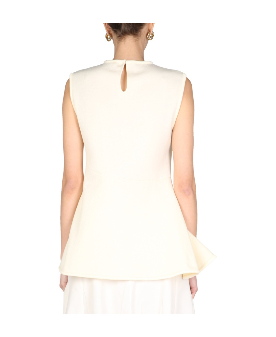Jil Sander Women's Round Neck Top In White