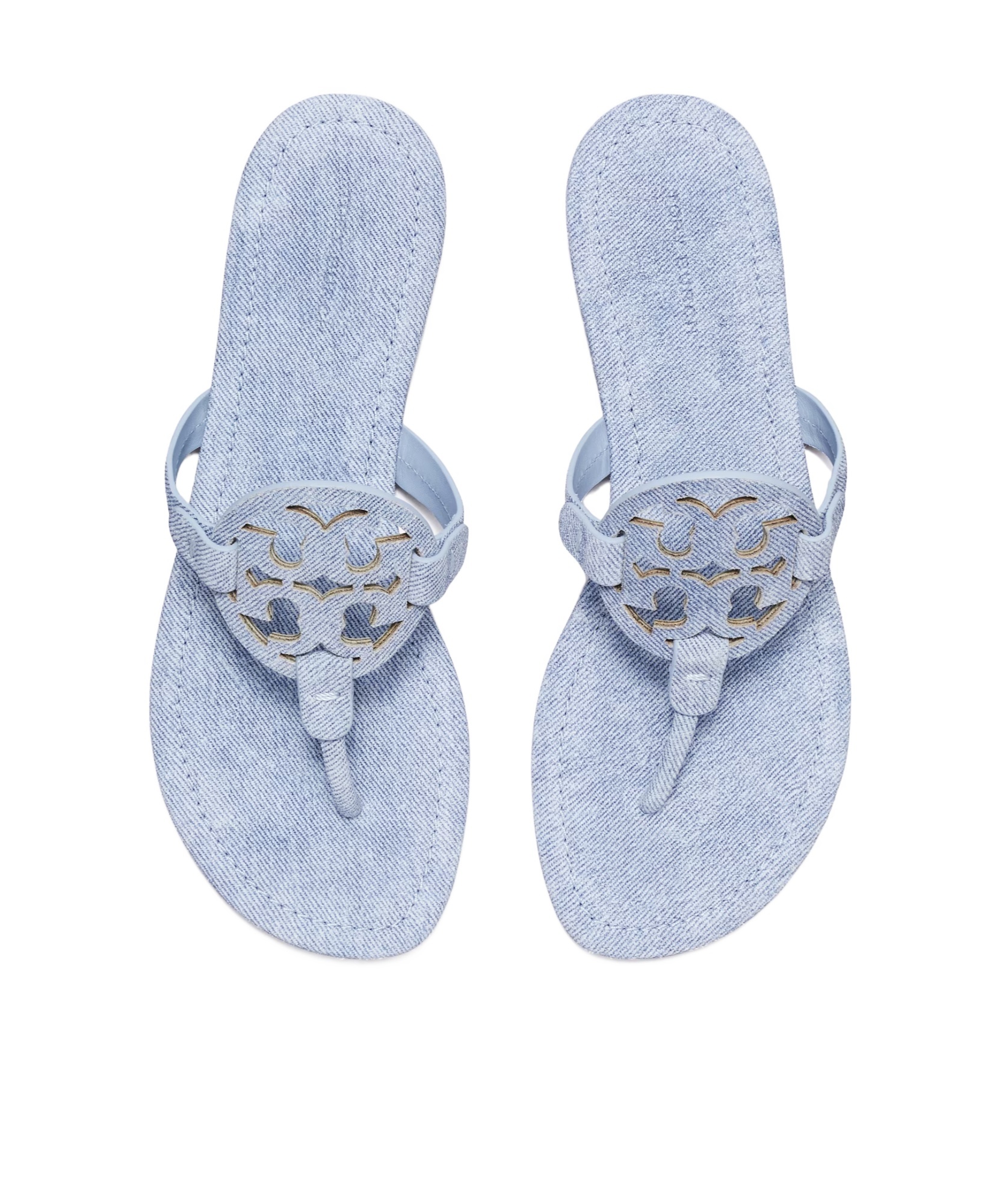 Tory Burch Miller Printed Suede Sandal In Blue