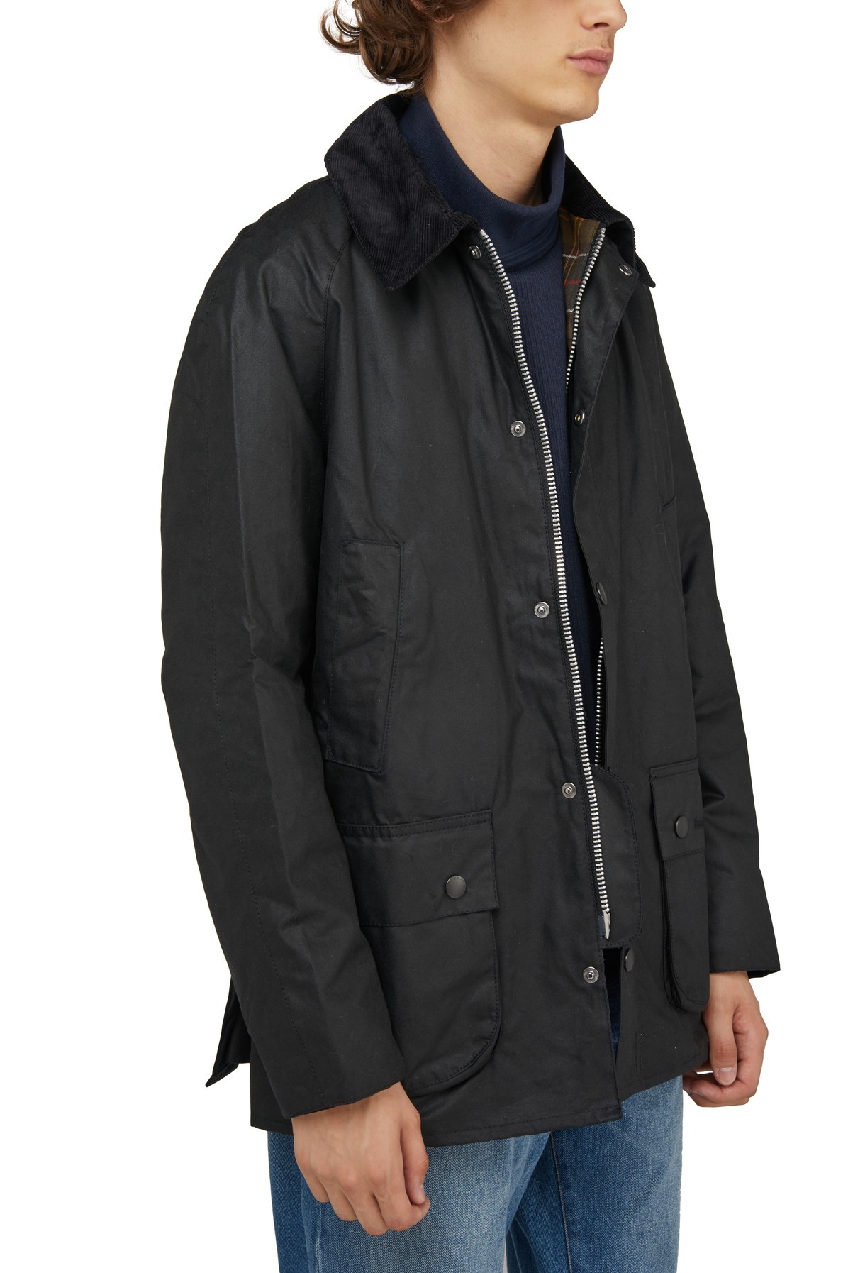 Shop Barbour Long-sleeved Casual Jacket In Black