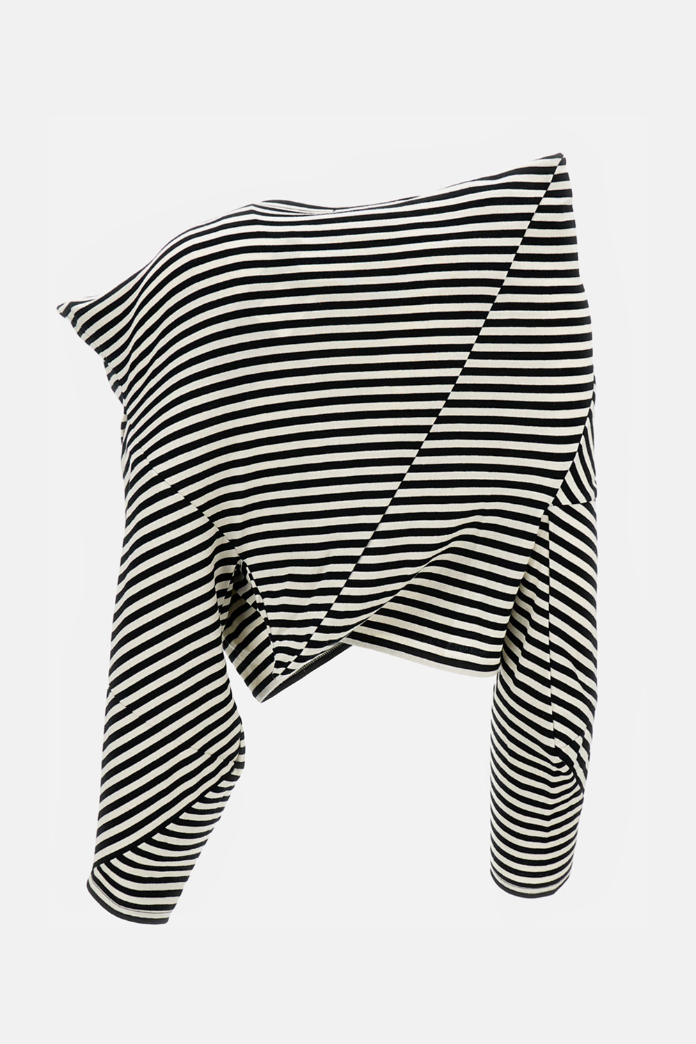 Junya Watanabe Long-sleeved Striped Top In Black