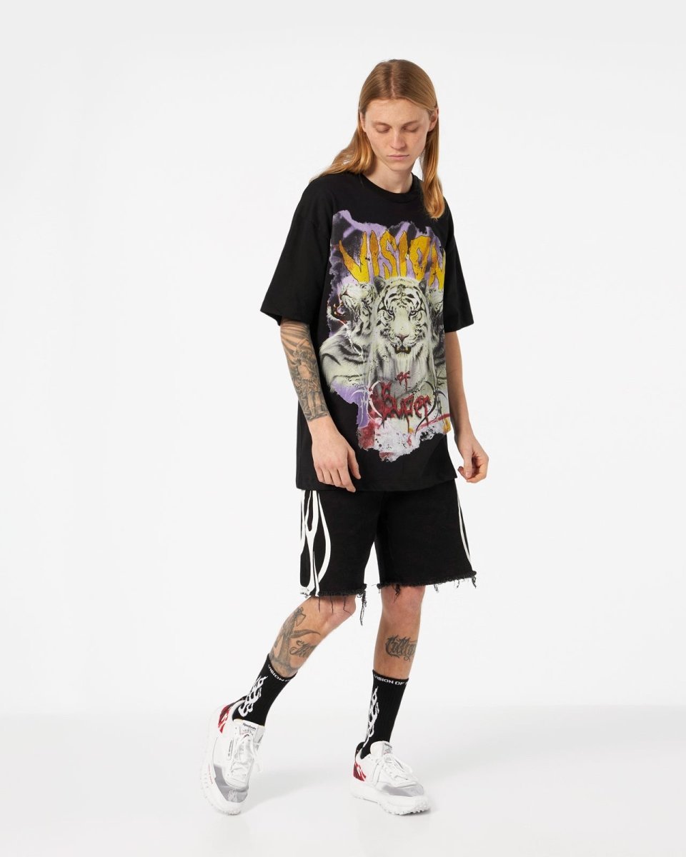 Vision Of Super Graphic-print Cotton T-shirt In Black