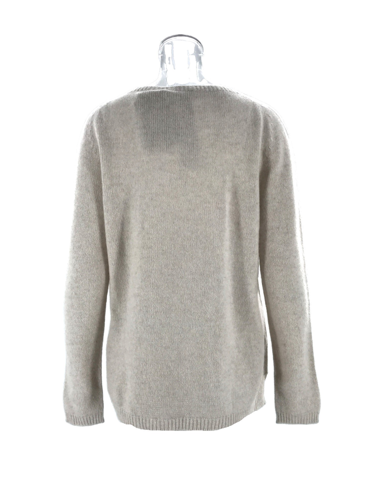 Max Mara Round-neck Long-sleeved Sweater In Nude