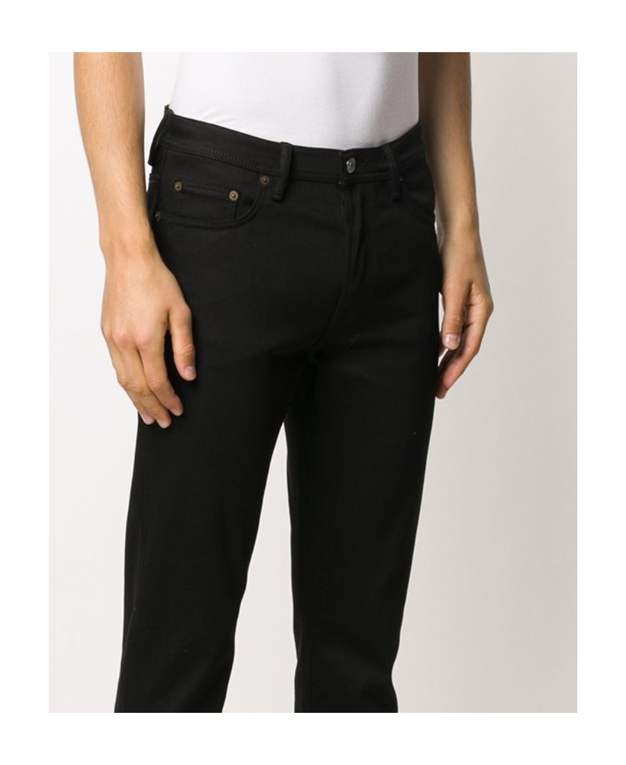 Acne Studios Cotton Denim Jeans In Black