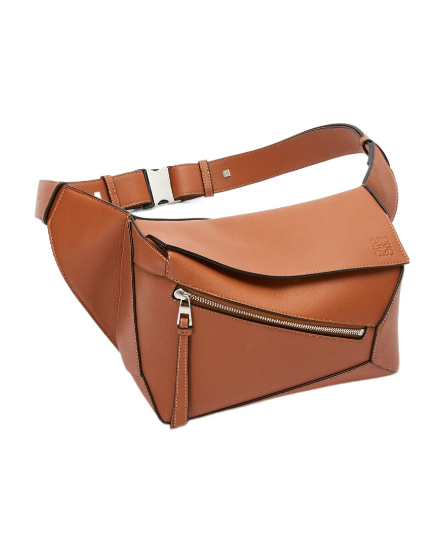 Loewe Small Puzzle Belt Bag In Classic Calfskin In Brown