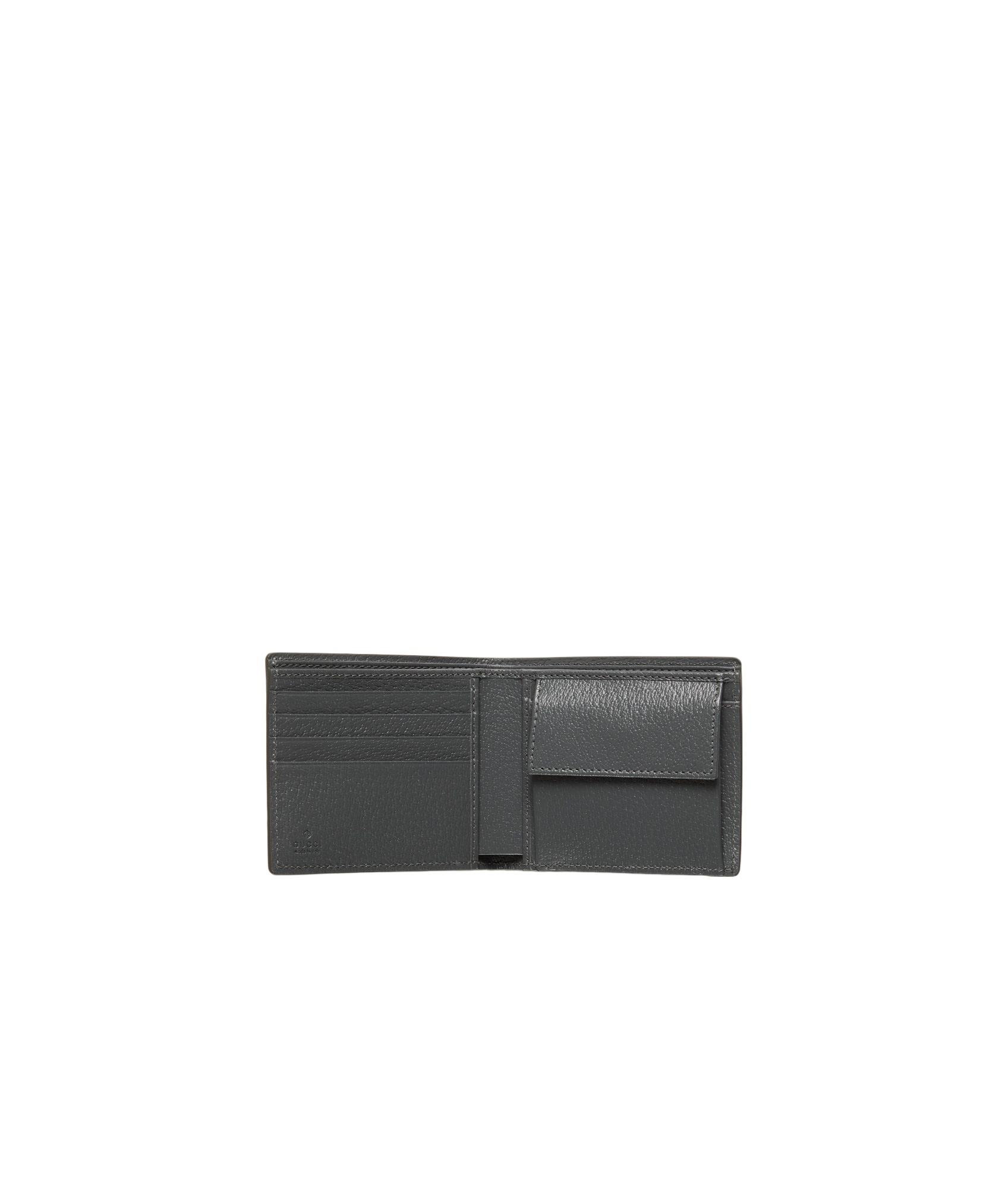 Gucci Blue Interior Gg Bi-fold Wallet In Black
