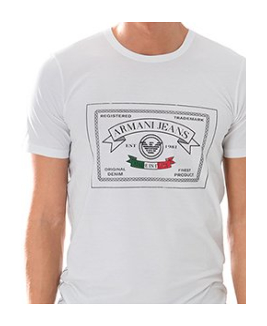 Armani Jeans Logo Details T-shirt In White