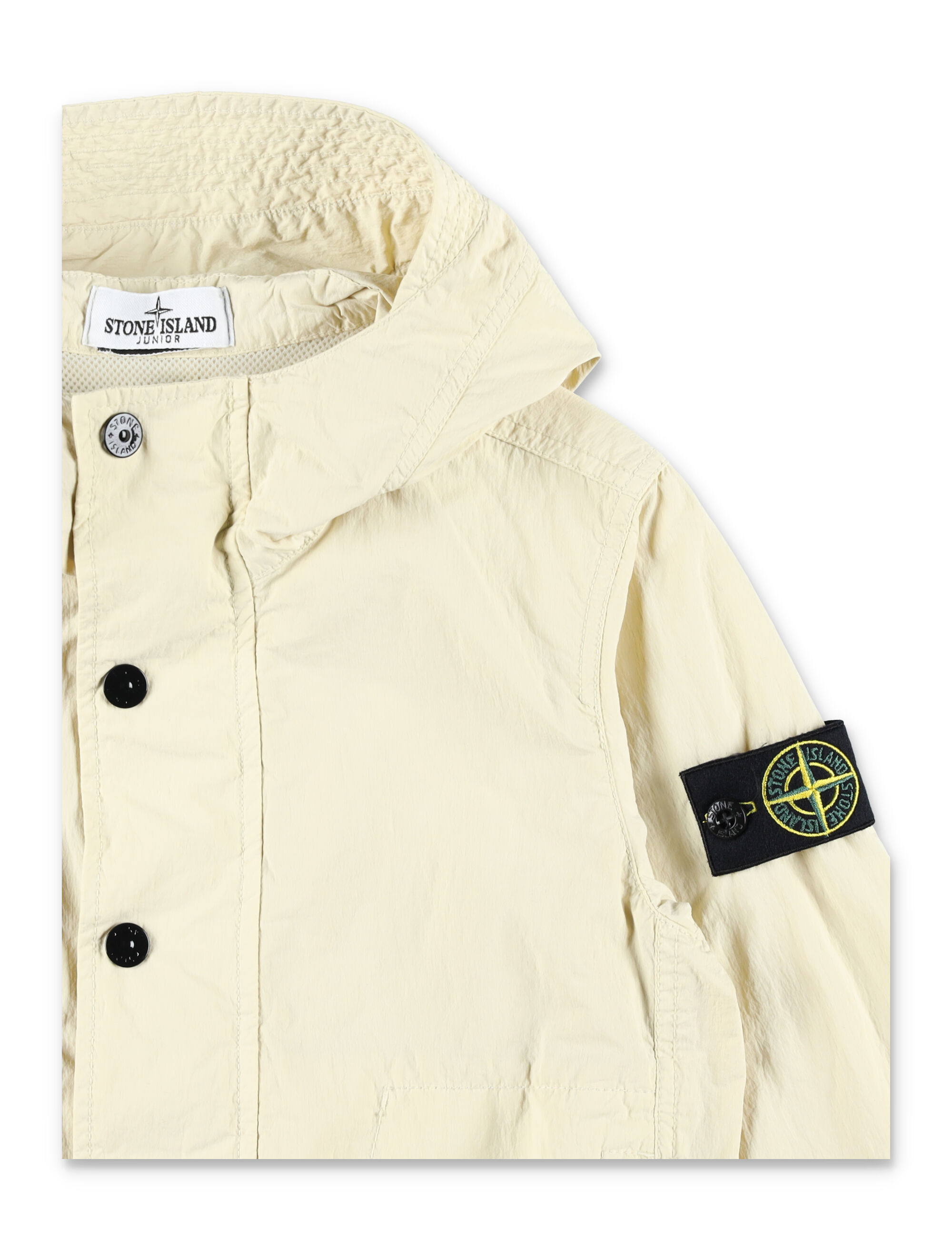 Stone Island Long-sleeved Coat In Nude