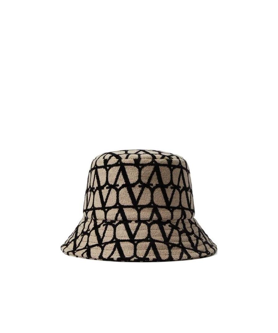 Valentino Vlogo Signature Toile Iconographe Bucket Hat In Black