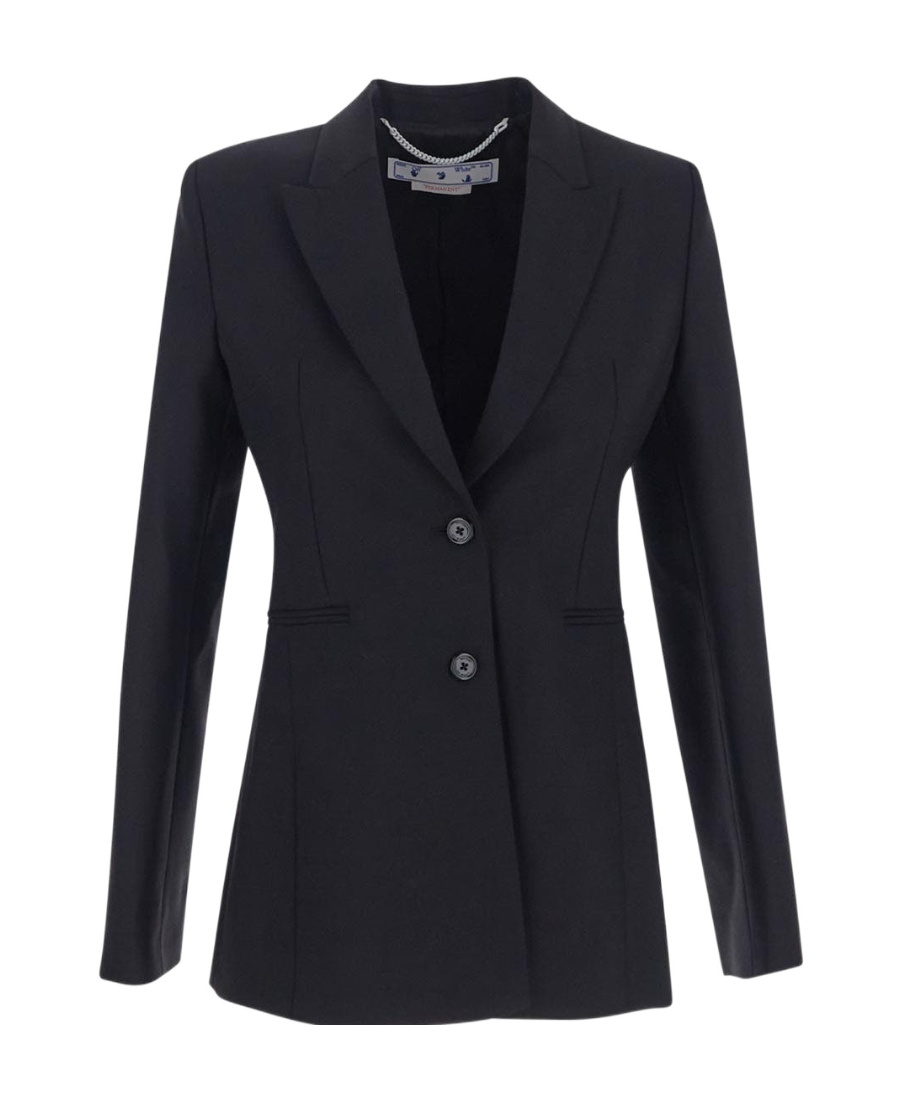 Off-white Tailored Single-breasted Blazer In Black