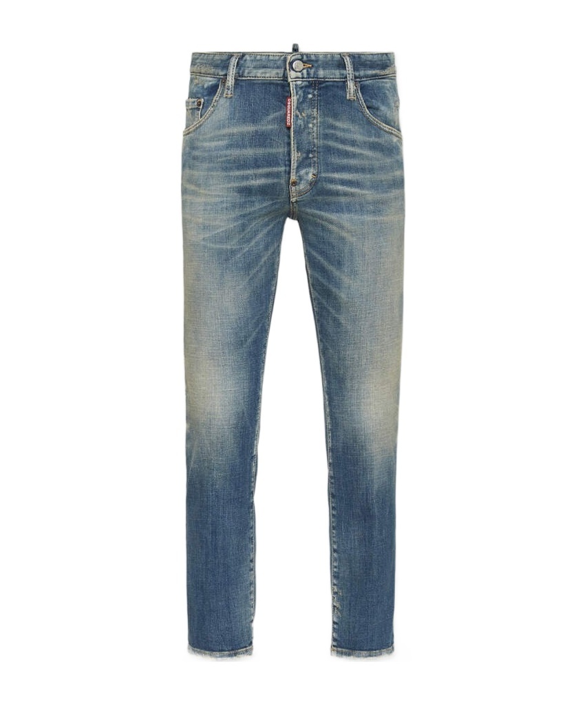 Dsquared2 Belt Loop Denim Trousers In Blue