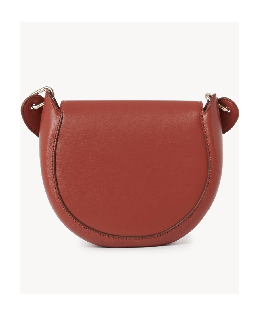 Chloé Chloe Woman Brick Leather Small Arlene Crossbody Bag In Brown