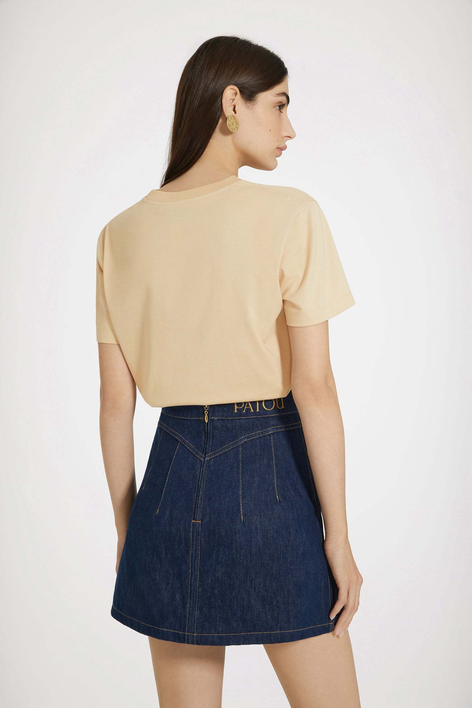 Patou High-rise Denim Skirt In Blue