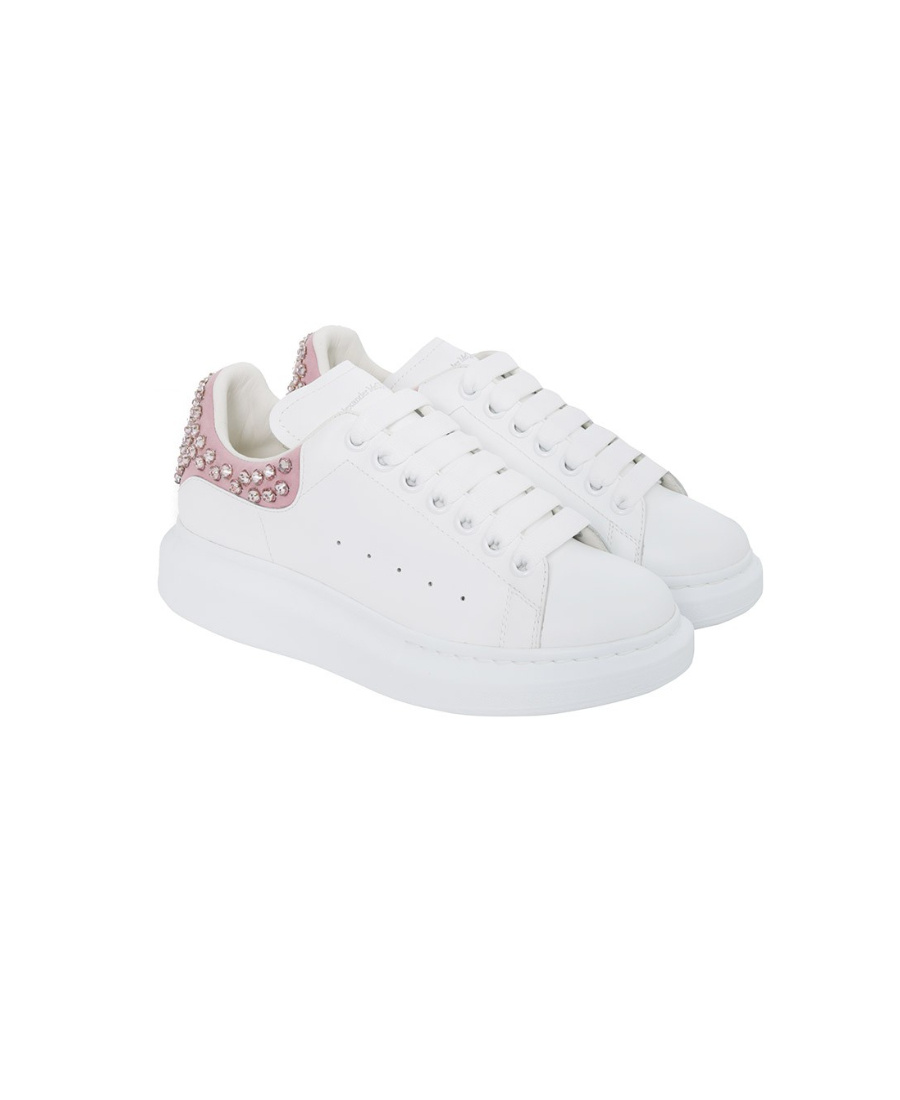 Alexander Mcqueen Logo Lace Up Casual Sports Shoes In White