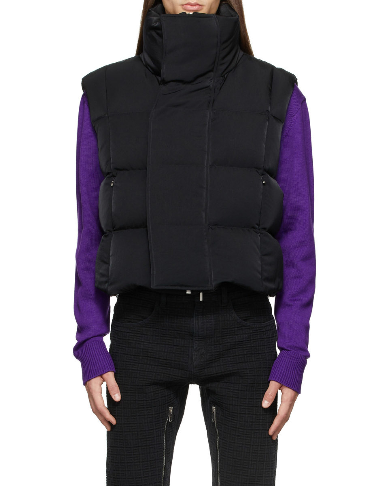 Givenchy Funnel-neck Padded Gilet In Black