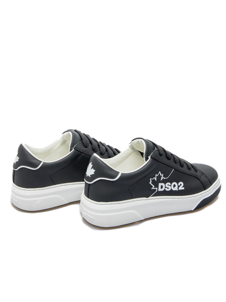 Dsquared2 Man Sneakers Black Size 9 Leather In Black