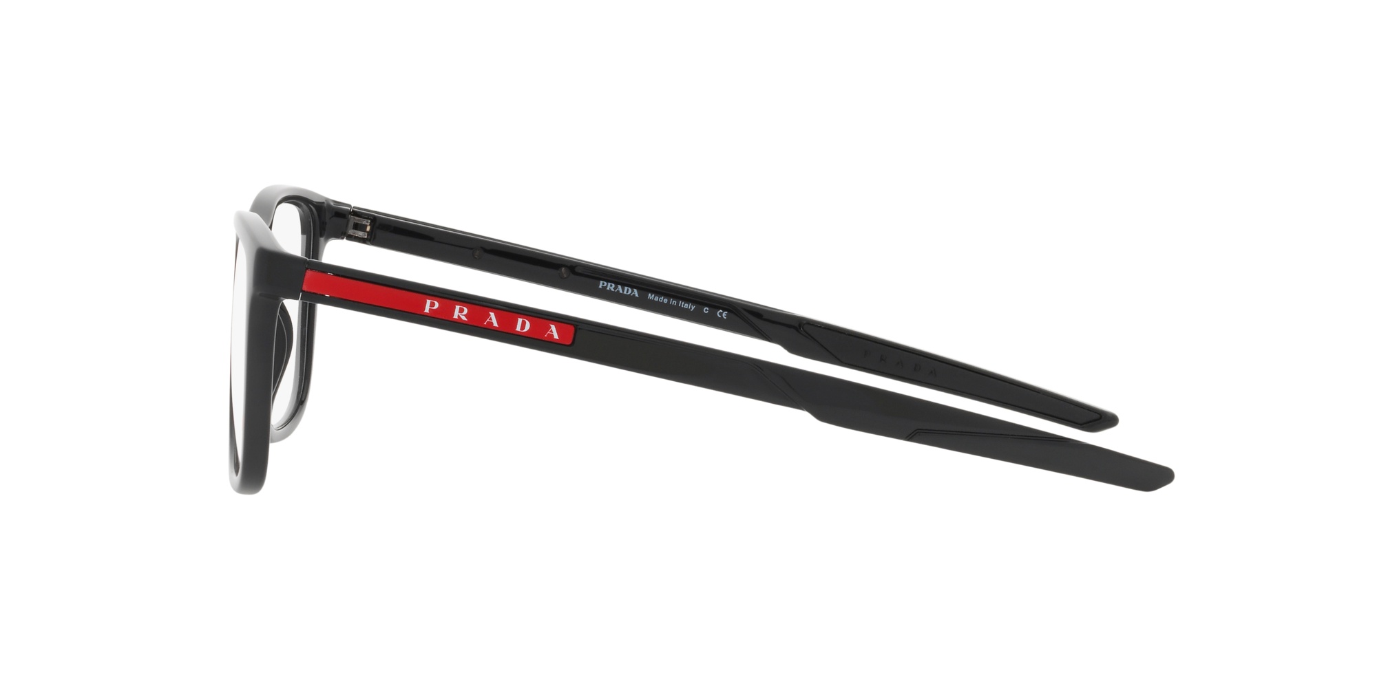 Prada 54mm Rectangular Optical Glasses In Black
