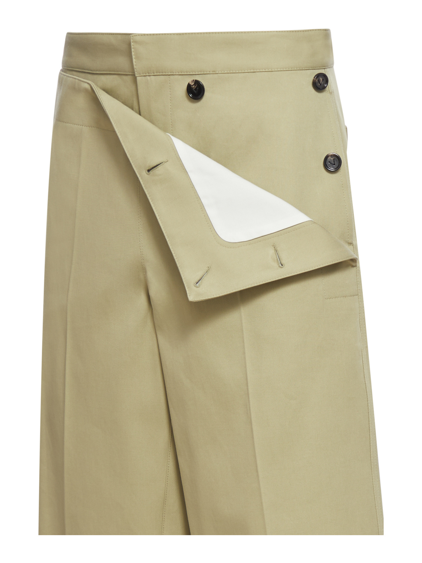 BOTTEGA VENETA COTTON TWILL TROUSERS