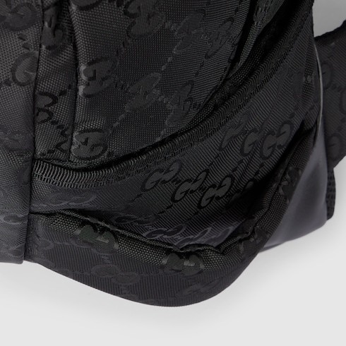 Gucci Small Gg-jacquard Web-detail Backpack In Black