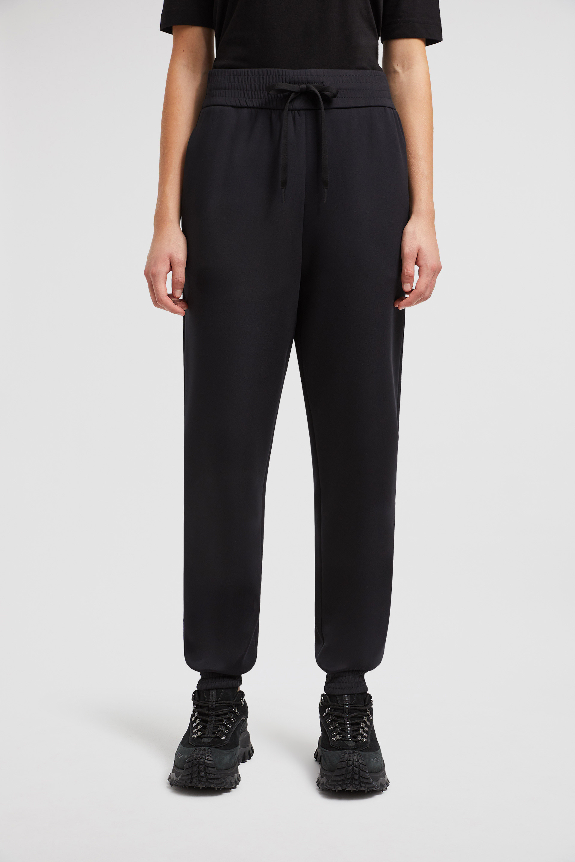 Moncler Track Pants In Tech Fabric In Black