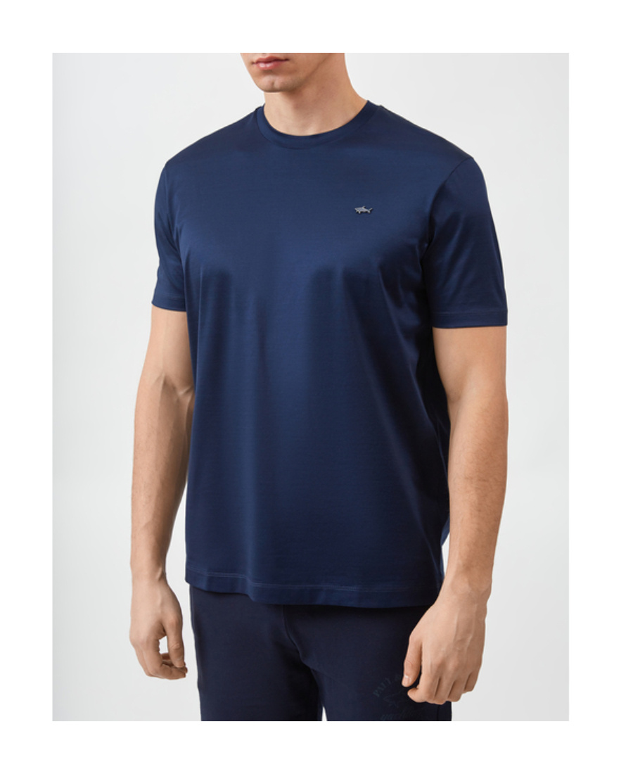 Paul & Shark Short Sleeve Embroidered Logo T-shirt In Blue
