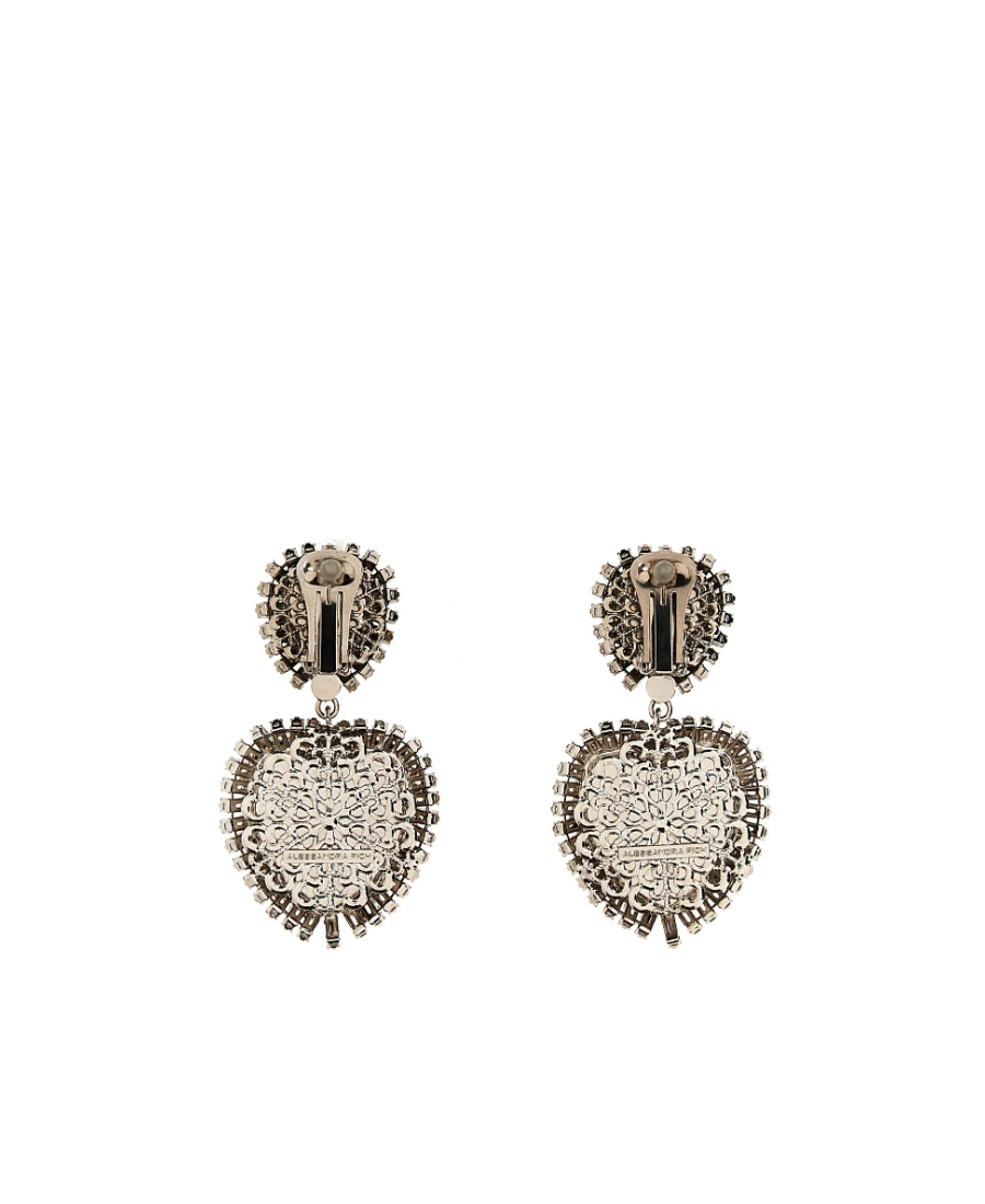 ALESSANDRA RICH ALESSANDRA RICH HEART SHAPED CLIP-ON EARRINGS