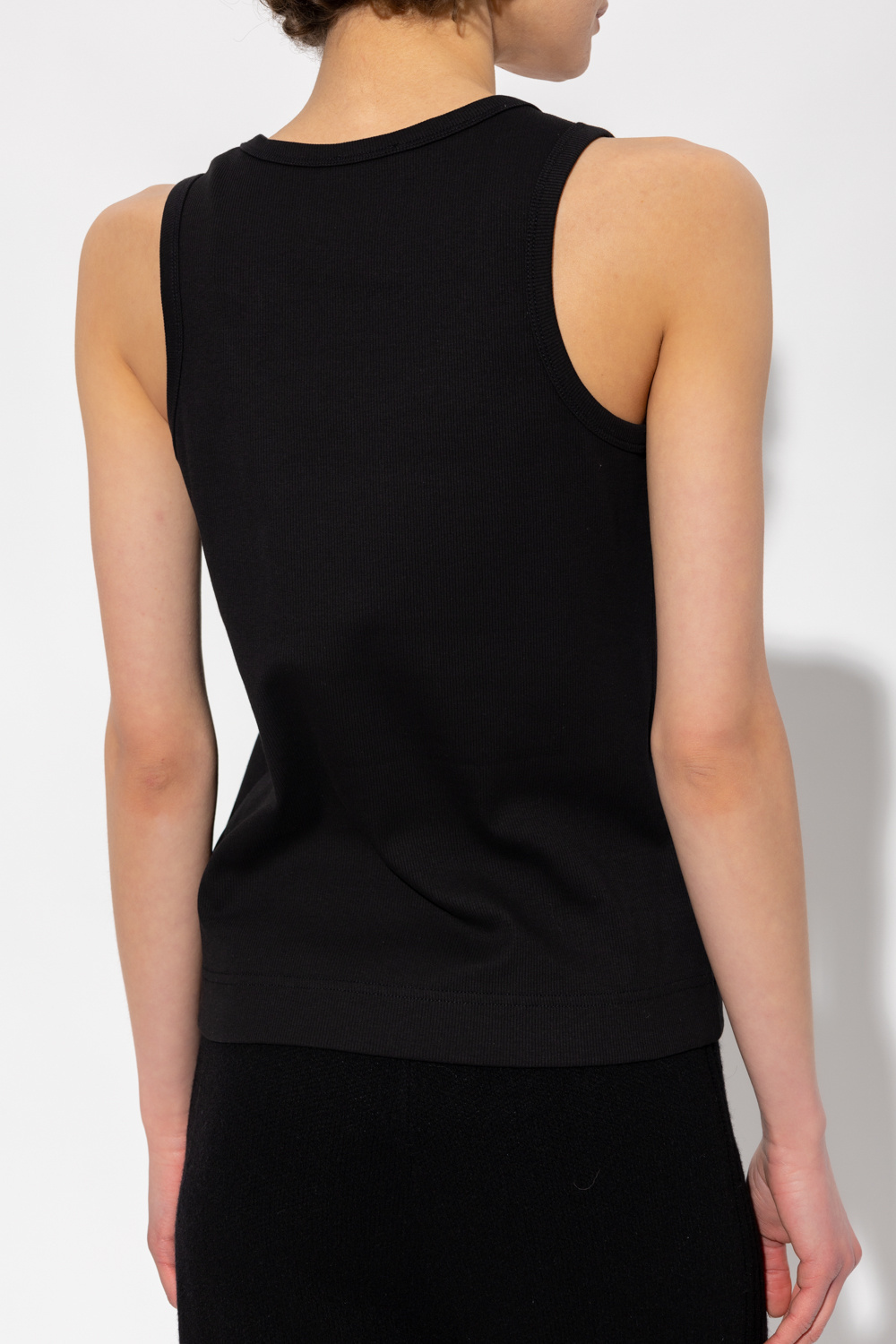Moncler Logo-print Tank Top In Black