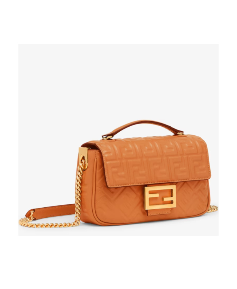 Fendi Brown Nappa Leather Bag In Brown