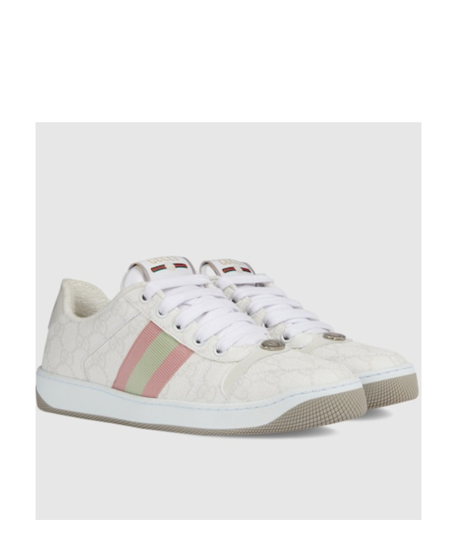 Gucci 30mm Screener Canvas Trainer Sneakers In White
