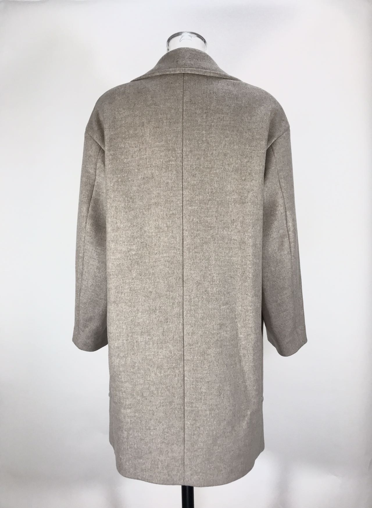 Weekend Max Mara Long-sleeved Lapel Coat In Gray