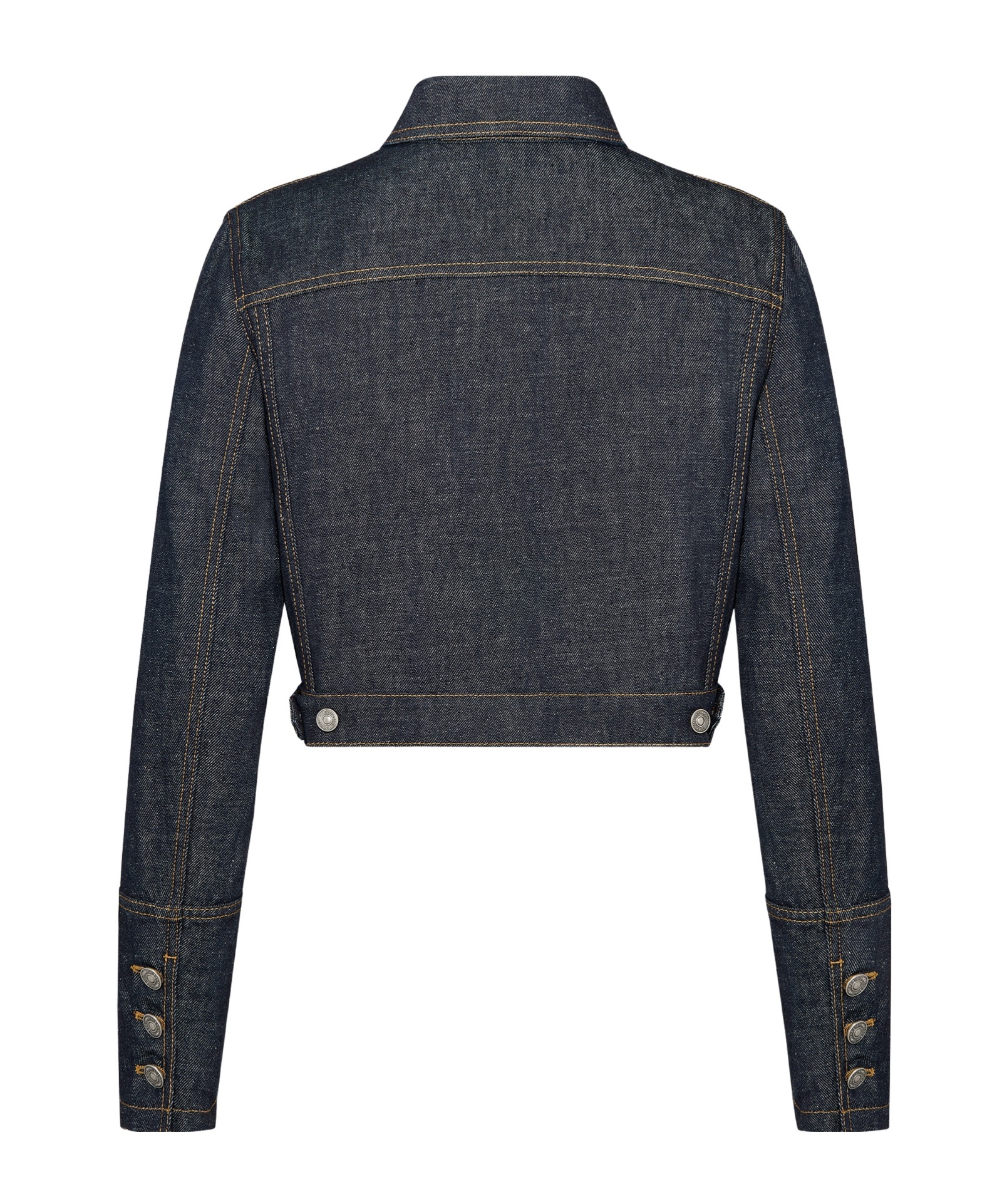 Dior Long-sleeved Denim Coat In Black