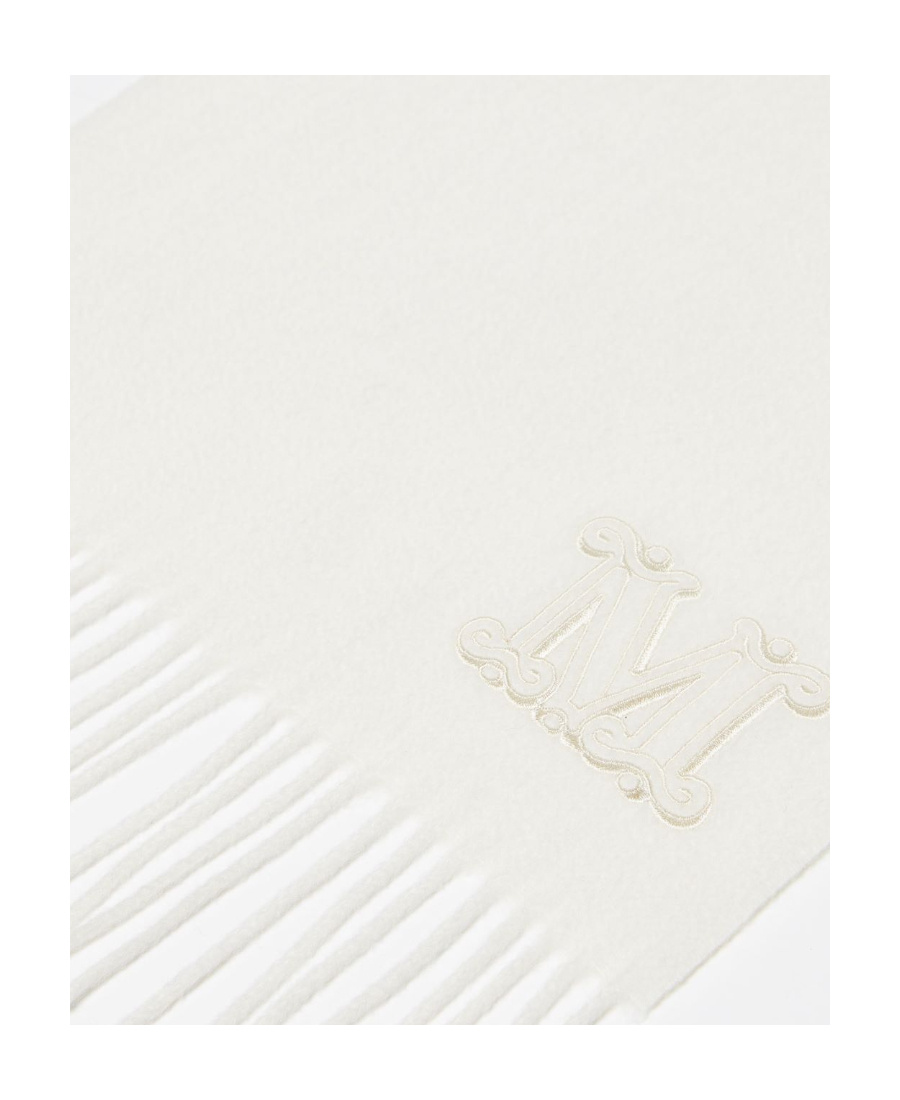 Max Mara Tassel Scarf In White