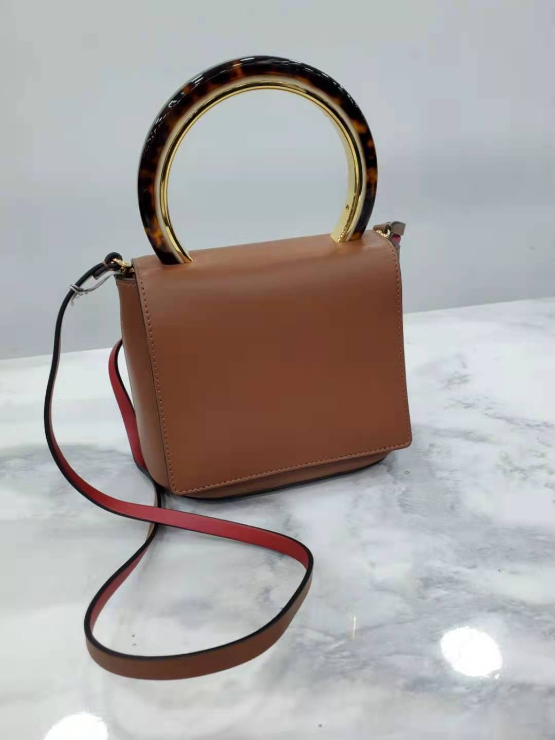 Marni Logo Handbag In Brown
