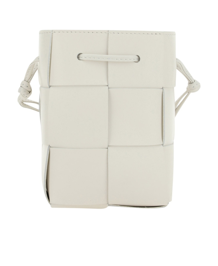 Bottega Veneta Intrecciato Leather Bucket Bag In White