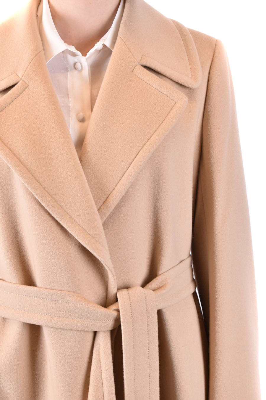 Tagliatore Waist Lapel Coat In Pink
