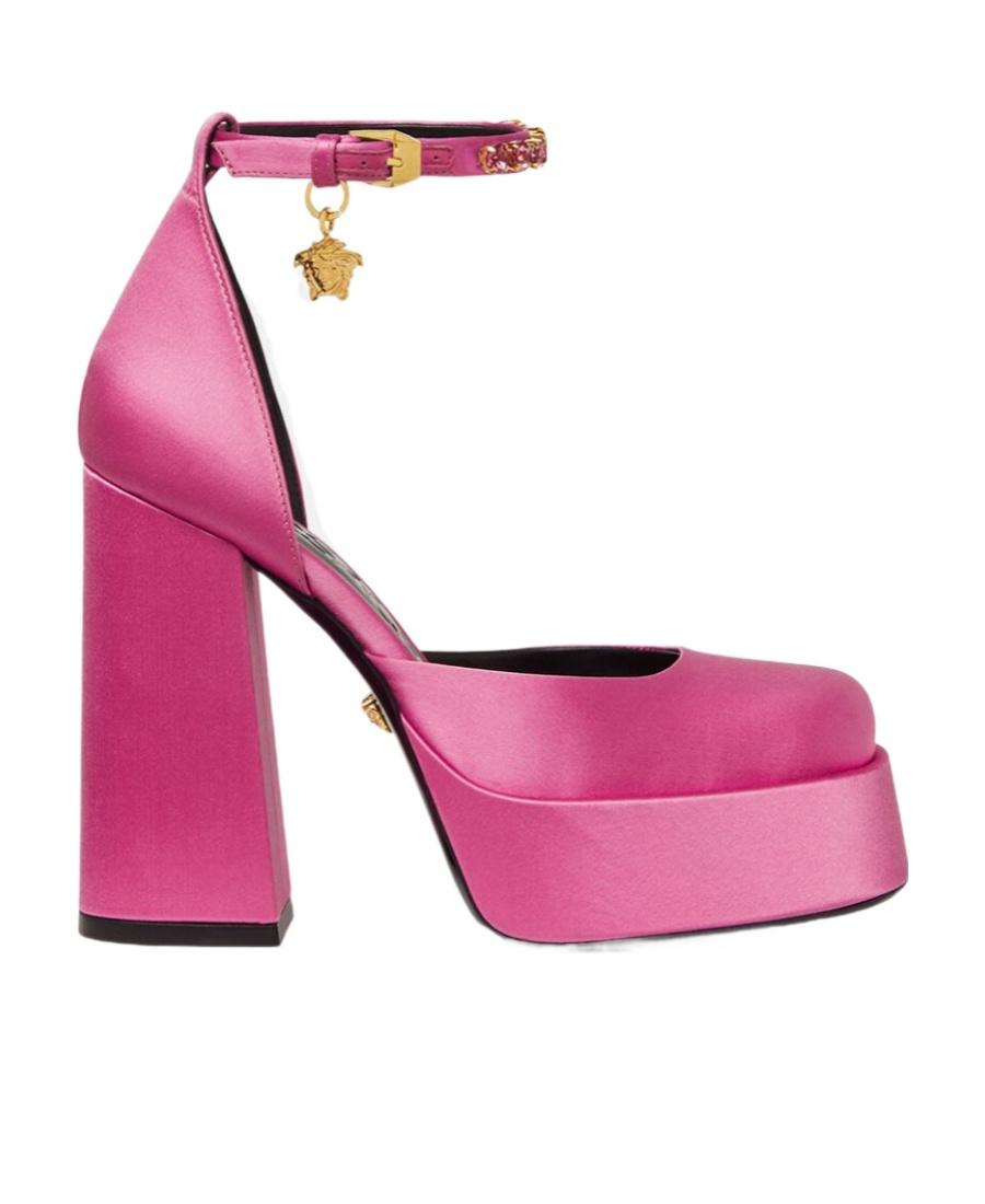 Shop Versace Aevitas 155mm Platform Pumps In Pink