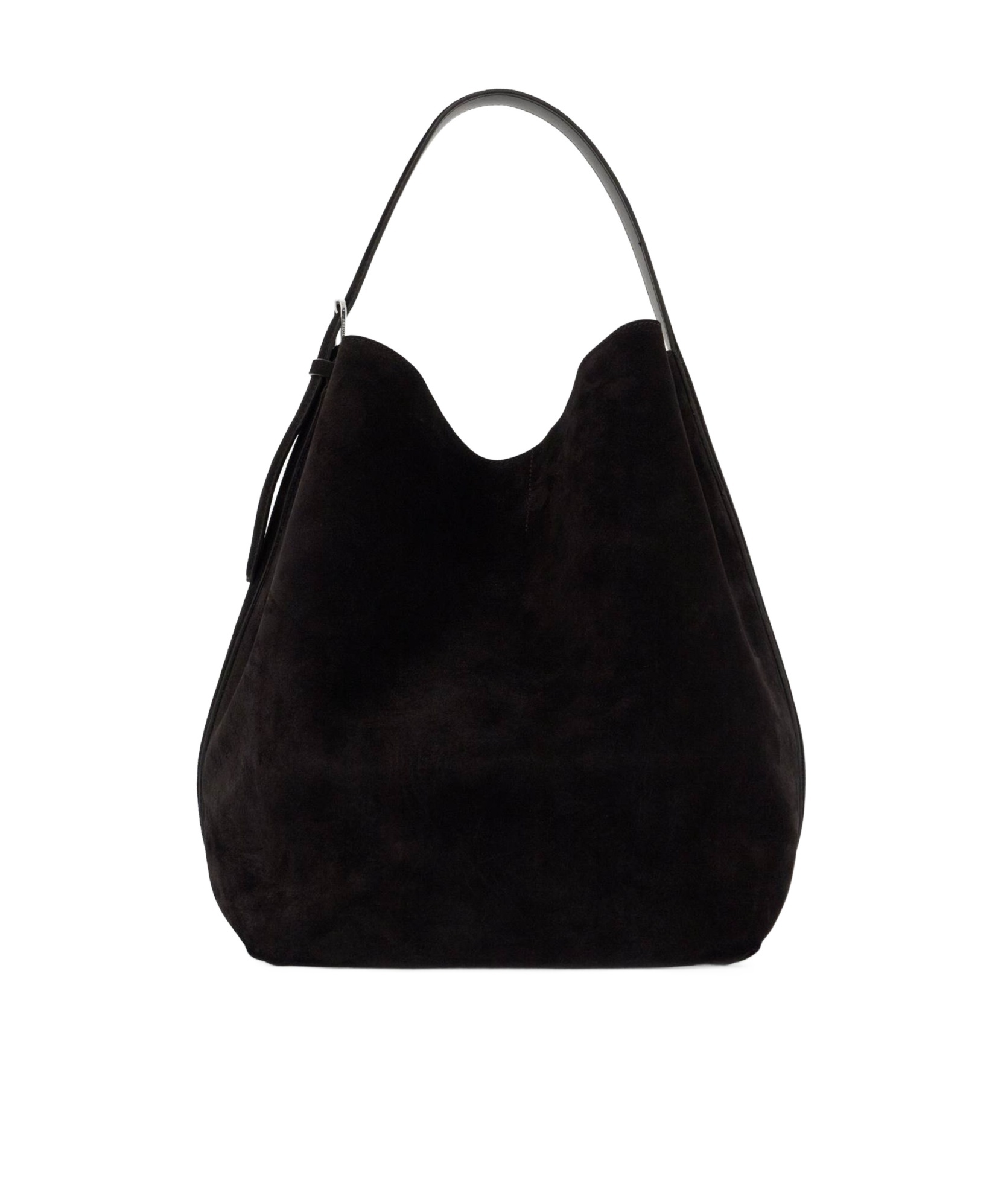 Totême Suede Tote Bag In Black