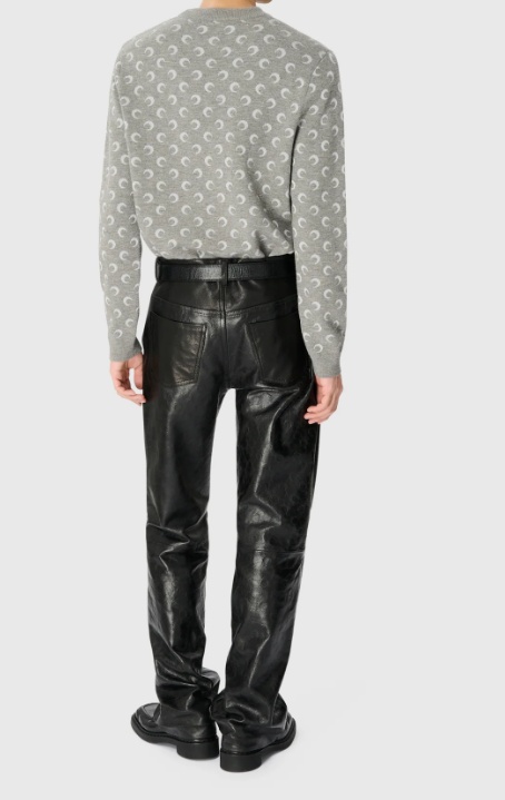 Marine Serre Embroidered Wooo And Viscose Sweater In Animal Print
