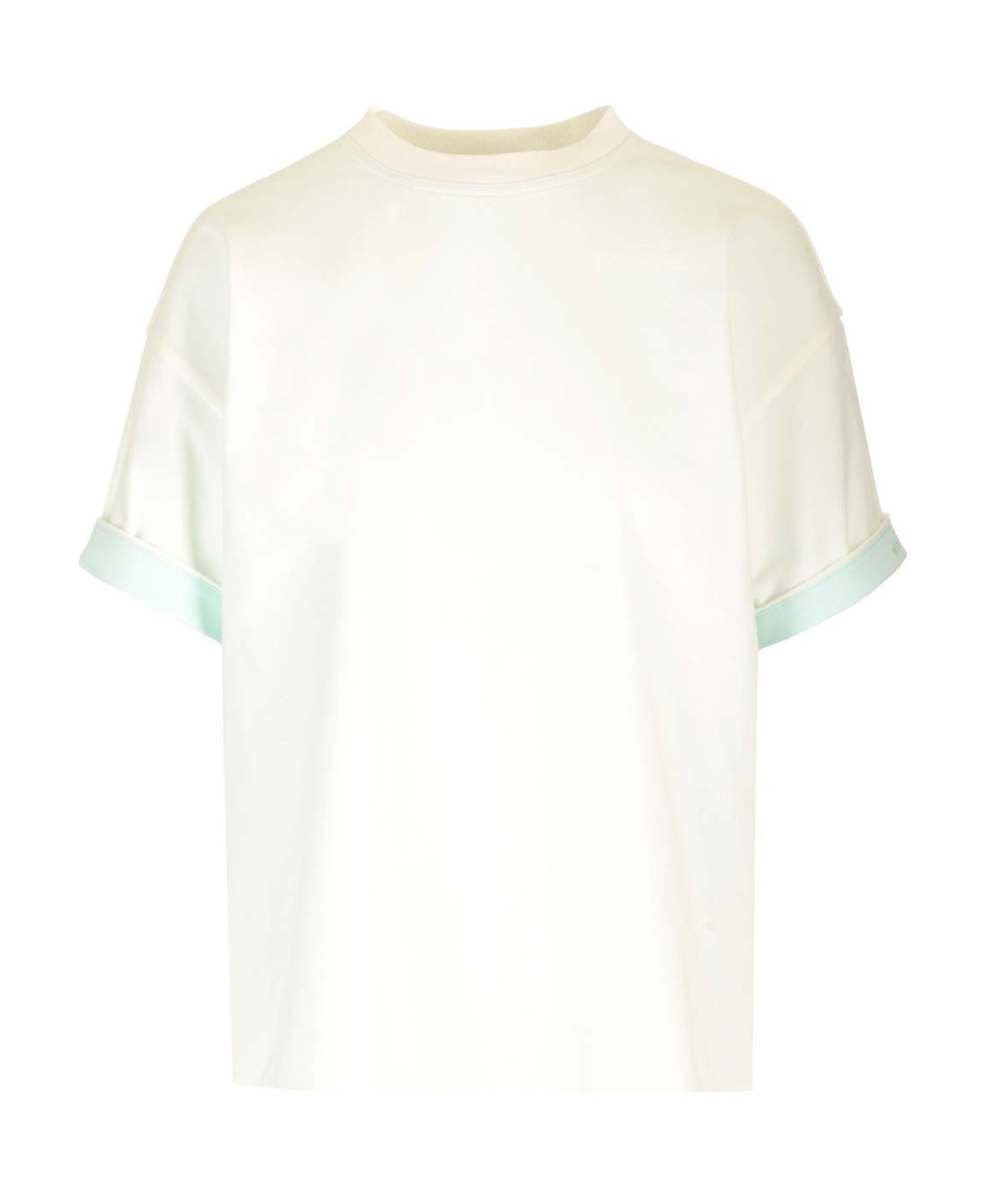 Bottega Veneta Logo-embroidered Double-layered T-shirt In White