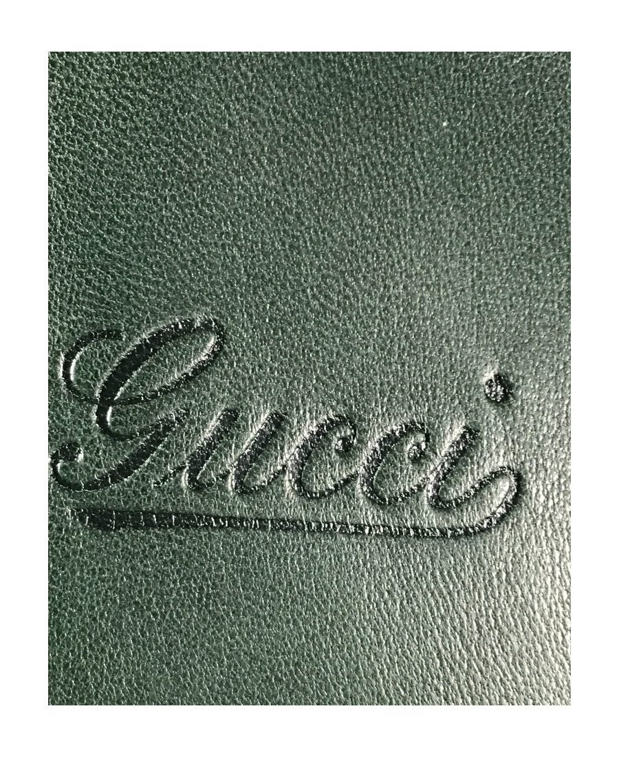 Gucci Logo Leather Jacket In Green